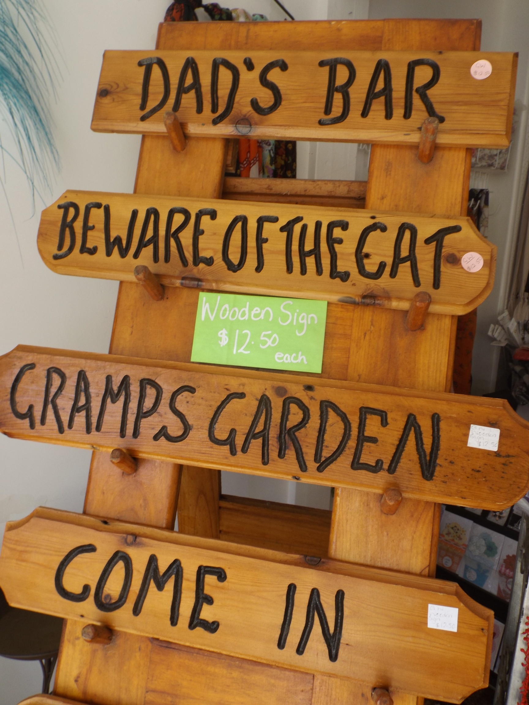 Shared Shop Wooden Signs