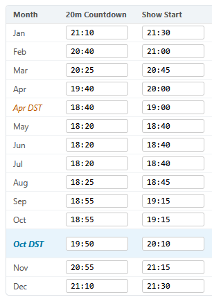 Silo Illumination Screening Times 2026 Silo Illumination Screening Times 2026